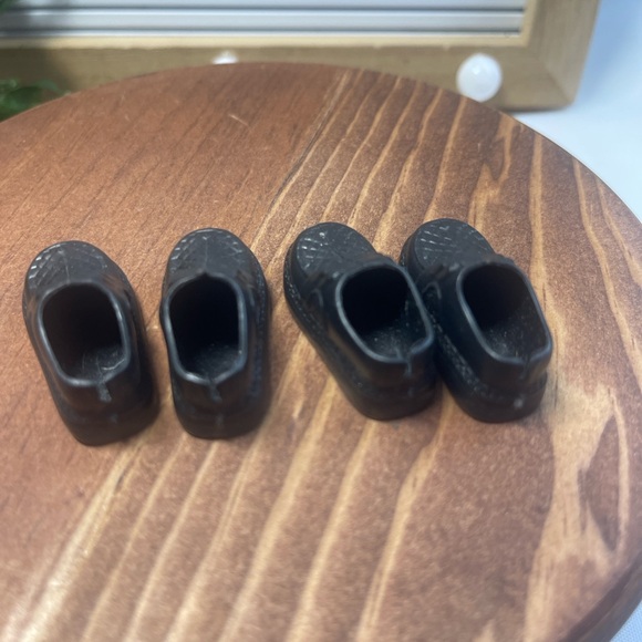 Barbie Ken Men Black Shoes Lot of 2 Pairs Doll Accessories - Picture 2 of 3